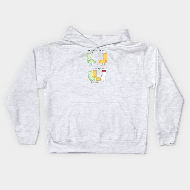 Lost sock Kids Hoodie by milkyprint